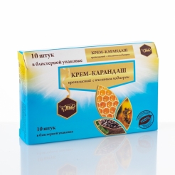 Крем-карандаш прополисный с пчелиным подмором №10 «ЖИВА»